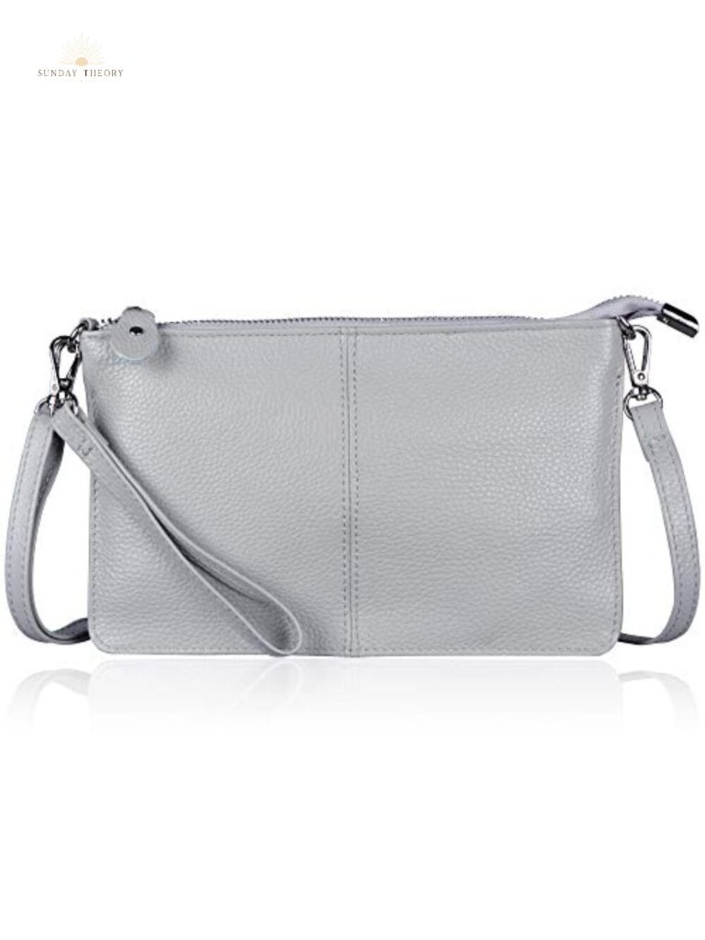 Genuine Leather Crossbody Wristlet Small Clutch Wallet Purse